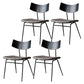 Contemporary Style Dining Chairs Armless Open Back Chair with Metal Legs Grey 4 Piece Set Clearhalo ' kitchen&dining_furn' 'Dining Chairs' 'Dining Tables & Seating' 'dining_chair' 'furn' 'furn_dining_chair' 'Furniture' 'furniture_dining_chair' 'Kitchen & Dining Furniture' 'kitchen' 4330605