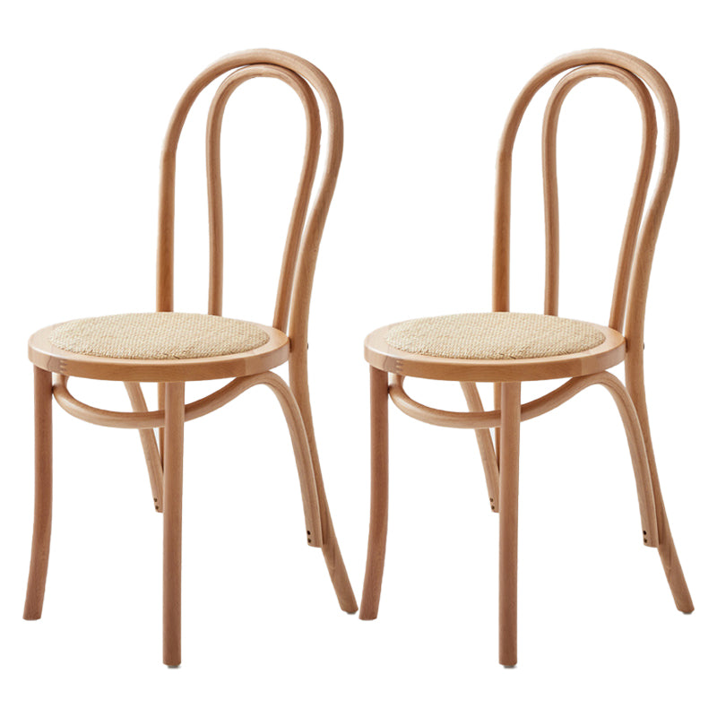 Modern Wood Dining Room Chair Armless Open Back Dining Side Chair for Home Use Natural 2 Piece Set Clearhalo ' kitchen&dining_furn' 'Dining Chairs' 'Dining Tables & Seating' 'dining_chair' 'furn' 'furn_dining_chair' 'Furniture' 'furniture_dining_chair' 'Kitchen & Dining Furniture' 'kitchen' 4330610