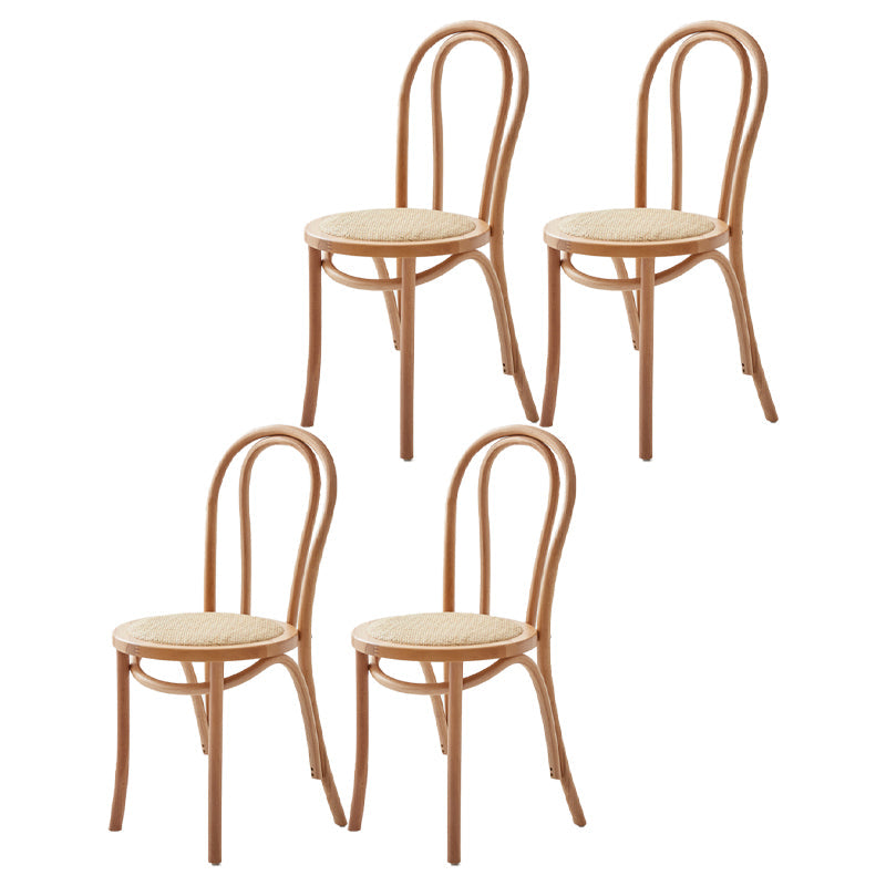 Modern Wood Dining Room Chair Armless Open Back Dining Side Chair for Home Use Natural 4 Piece Set Clearhalo ' kitchen&dining_furn' 'Dining Chairs' 'Dining Tables & Seating' 'dining_chair' 'furn' 'furn_dining_chair' 'Furniture' 'furniture_dining_chair' 'Kitchen & Dining Furniture' 'kitchen' 4330611