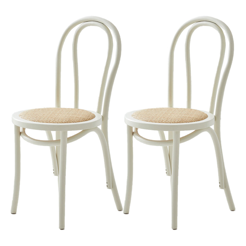 Modern Wood Dining Room Chair Armless Open Back Dining Side Chair for Home Use Cream 2 Piece Set Clearhalo ' kitchen&dining_furn' 'Dining Chairs' 'Dining Tables & Seating' 'dining_chair' 'furn' 'furn_dining_chair' 'Furniture' 'furniture_dining_chair' 'Kitchen & Dining Furniture' 'kitchen' 4330629