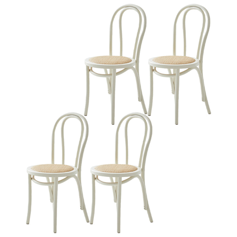 Modern Wood Dining Room Chair Armless Open Back Dining Side Chair for Home Use Cream 4 Piece Set Clearhalo ' kitchen&dining_furn' 'Dining Chairs' 'Dining Tables & Seating' 'dining_chair' 'furn' 'furn_dining_chair' 'Furniture' 'furniture_dining_chair' 'Kitchen & Dining Furniture' 'kitchen' 4330630