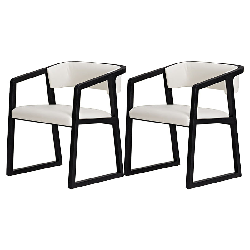 Home Wood Traditional Dining Chair Open Back Dining Side Chair with Arm White Clearhalo ' kitchen&dining_furn' 'Dining Chairs' 'Dining Tables & Seating' 'dining_chair' 'furn' 'furn_dining_chair' 'Furniture' 'furniture_dining_chair' 'Kitchen & Dining Furniture' 'kitchen' 4330633