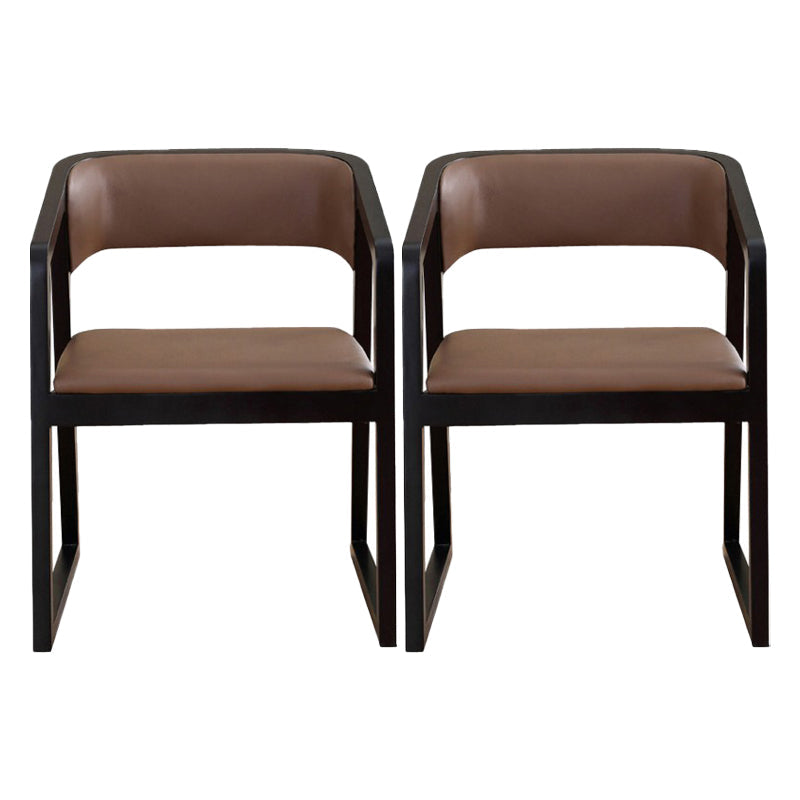 Home Wood Traditional Dining Chair Open Back Dining Side Chair with Arm Grey Clearhalo ' kitchen&dining_furn' 'Dining Chairs' 'Dining Tables & Seating' 'dining_chair' 'furn' 'furn_dining_chair' 'Furniture' 'furniture_dining_chair' 'Kitchen & Dining Furniture' 'kitchen' 4330636