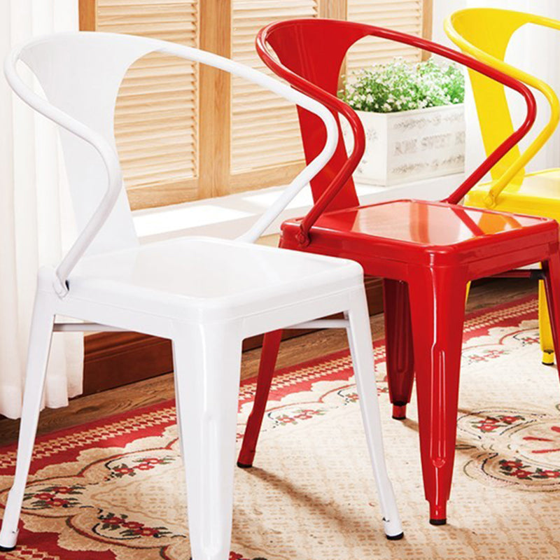 Industrial Metal Dining Room Chair Slat Back Side Chair for Restaurant Use Clearhalo ' kitchen&dining_furn' 'Dining Chairs' 'Dining Tables & Seating' 'dining_chair' 'furn' 'furn_dining_chair' 'Furniture' 'furniture_dining_chair' 'Kitchen & Dining Furniture' 'kitchen' 4330644