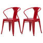 Industrial Metal Dining Room Chair Slat Back Side Chair for Restaurant Use Red 2 Piece Set Clearhalo ' kitchen&dining_furn' 'Dining Chairs' 'Dining Tables & Seating' 'dining_chair' 'furn' 'furn_dining_chair' 'Furniture' 'furniture_dining_chair' 'Kitchen & Dining Furniture' 'kitchen' 4330645