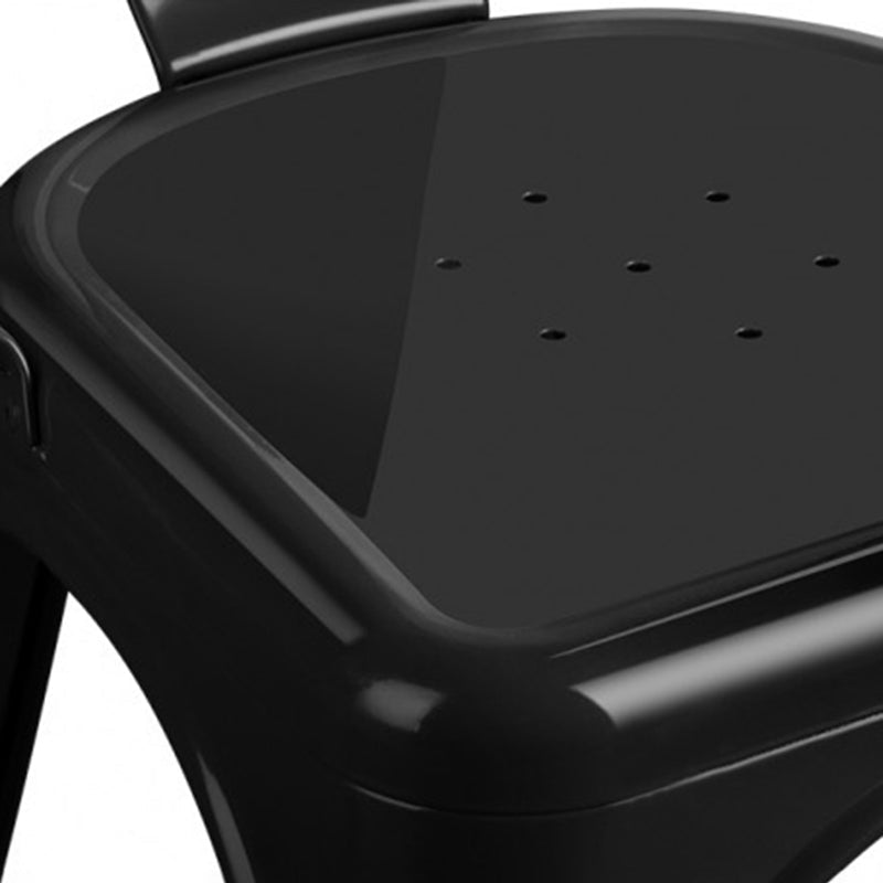 Industrial Metal Dining Room Chair Slat Back Side Chair for Restaurant Use Clearhalo ' kitchen&dining_furn' 'Dining Chairs' 'Dining Tables & Seating' 'dining_chair' 'furn' 'furn_dining_chair' 'Furniture' 'furniture_dining_chair' 'Kitchen & Dining Furniture' 'kitchen' 4330654