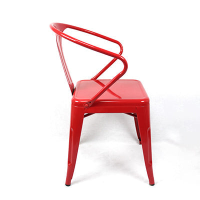 Industrial Metal Dining Room Chair Slat Back Side Chair for Restaurant Use Clearhalo ' kitchen&dining_furn' 'Dining Chairs' 'Dining Tables & Seating' 'dining_chair' 'furn' 'furn_dining_chair' 'Furniture' 'furniture_dining_chair' 'Kitchen & Dining Furniture' 'kitchen' 4330658