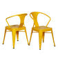 Industrial Metal Dining Room Chair Slat Back Side Chair for Restaurant Use Clearhalo ' kitchen&dining_furn' 'Dining Chairs' 'Dining Tables & Seating' 'dining_chair' 'furn' 'furn_dining_chair' 'Furniture' 'furniture_dining_chair' 'Kitchen & Dining Furniture' 'kitchen' 4330660