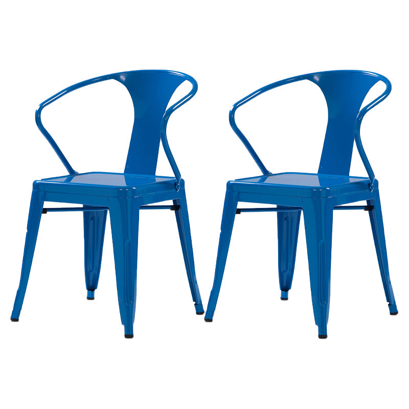 Industrial Metal Dining Room Chair Slat Back Side Chair for Restaurant Use Blue 2 Piece Set Clearhalo ' kitchen&dining_furn' 'Dining Chairs' 'Dining Tables & Seating' 'dining_chair' 'furn' 'furn_dining_chair' 'Furniture' 'furniture_dining_chair' 'Kitchen & Dining Furniture' 'kitchen' 4330662