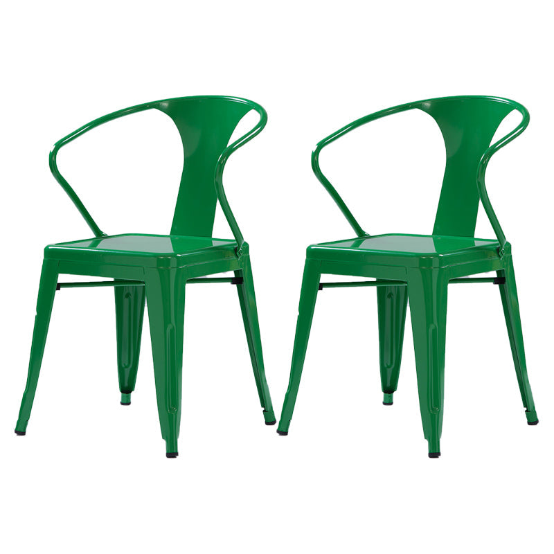 Industrial Metal Dining Room Chair Slat Back Side Chair for Restaurant Use Green 2 Piece Set Clearhalo ' kitchen&dining_furn' 'Dining Chairs' 'Dining Tables & Seating' 'dining_chair' 'furn' 'furn_dining_chair' 'Furniture' 'furniture_dining_chair' 'Kitchen & Dining Furniture' 'kitchen' 4330668