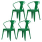 Industrial Metal Dining Room Chair Slat Back Side Chair for Restaurant Use Green 4 Piece Set Clearhalo ' kitchen&dining_furn' 'Dining Chairs' 'Dining Tables & Seating' 'dining_chair' 'furn' 'furn_dining_chair' 'Furniture' 'furniture_dining_chair' 'Kitchen & Dining Furniture' 'kitchen' 4330669