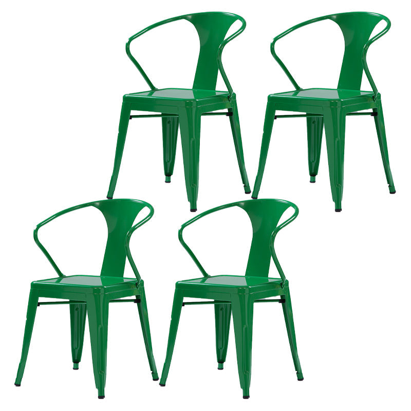 Industrial Metal Dining Room Chair Slat Back Side Chair for Restaurant Use Green 4 Piece Set Clearhalo ' kitchen&dining_furn' 'Dining Chairs' 'Dining Tables & Seating' 'dining_chair' 'furn' 'furn_dining_chair' 'Furniture' 'furniture_dining_chair' 'Kitchen & Dining Furniture' 'kitchen' 4330669