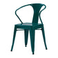 Industrial Metal Dining Room Chair Slat Back Side Chair for Restaurant Use Blackish Green 1 Piece Clearhalo ' kitchen&dining_furn' 'Dining Chairs' 'Dining Tables & Seating' 'dining_chair' 'furn' 'furn_dining_chair' 'Furniture' 'furniture_dining_chair' 'Kitchen & Dining Furniture' 'kitchen' 4330670