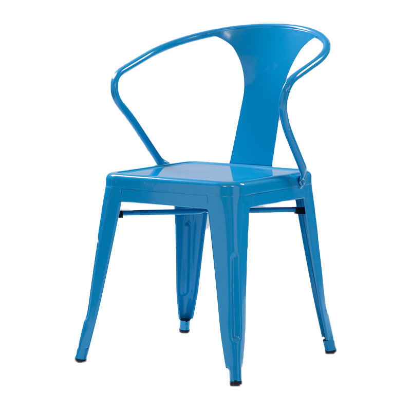 Industrial Metal Dining Room Chair Slat Back Side Chair for Restaurant Use Sky Blue 1 Piece Clearhalo ' kitchen&dining_furn' 'Dining Chairs' 'Dining Tables & Seating' 'dining_chair' 'furn' 'furn_dining_chair' 'Furniture' 'furniture_dining_chair' 'Kitchen & Dining Furniture' 'kitchen' 4330682