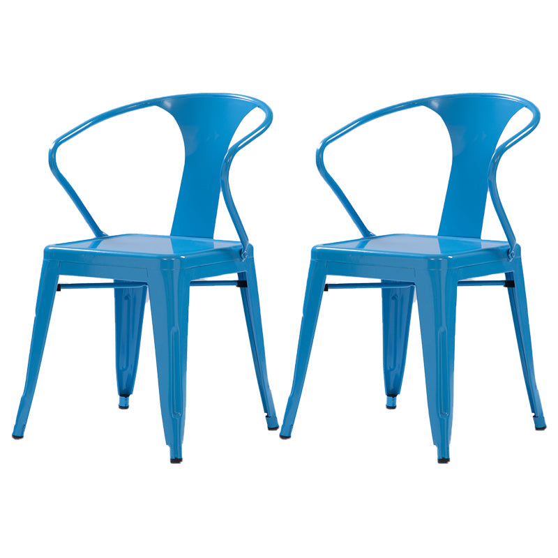 Industrial Metal Dining Room Chair Slat Back Side Chair for Restaurant Use Sky Blue 2 Piece Set Clearhalo ' kitchen&dining_furn' 'Dining Chairs' 'Dining Tables & Seating' 'dining_chair' 'furn' 'furn_dining_chair' 'Furniture' 'furniture_dining_chair' 'Kitchen & Dining Furniture' 'kitchen' 4330683