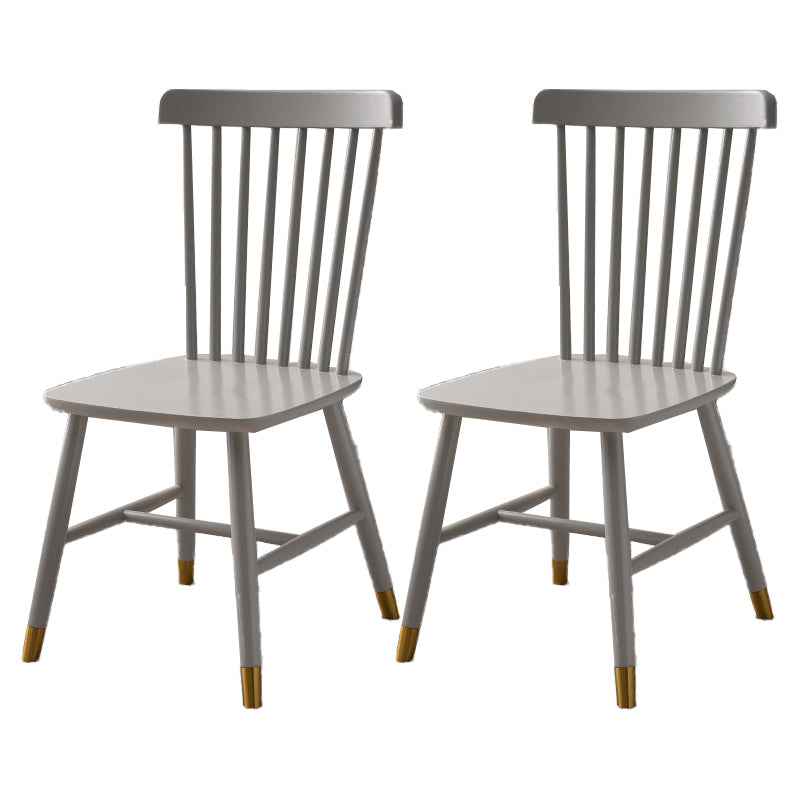 Contemporary Wood Restaurant Side Chair Windsor Back Dining Chair Gray-Gold 2 Piece Set Clearhalo ' kitchen&dining_furn' 'Dining Chairs' 'Dining Tables & Seating' 'dining_chair' 'furn' 'furn_dining_chair' 'Furniture' 'furniture_dining_chair' 'Kitchen & Dining Furniture' 'kitchen' 4330697