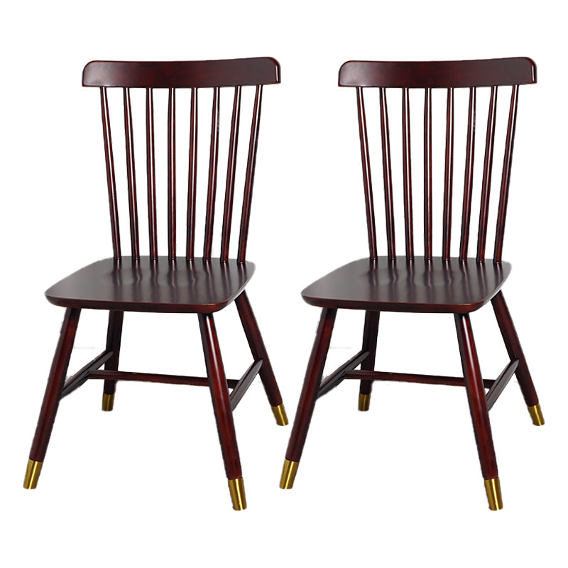Contemporary Wood Restaurant Side Chair Windsor Back Dining Chair Gold-Brown 2 Piece Set Clearhalo ' kitchen&dining_furn' 'Dining Chairs' 'Dining Tables & Seating' 'dining_chair' 'furn' 'furn_dining_chair' 'Furniture' 'furniture_dining_chair' 'Kitchen & Dining Furniture' 'kitchen' 4330702