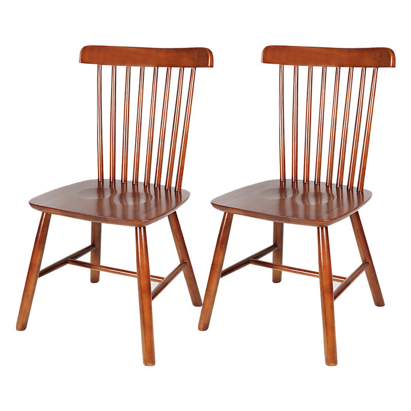 Contemporary Wood Restaurant Side Chair Windsor Back Dining Chair Walnut 2 Piece Set Clearhalo ' kitchen&dining_furn' 'Dining Chairs' 'Dining Tables & Seating' 'dining_chair' 'furn' 'furn_dining_chair' 'Furniture' 'furniture_dining_chair' 'Kitchen & Dining Furniture' 'kitchen' 4330707