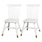 Contemporary Wood Restaurant Side Chair Windsor Back Dining Chair White-Gold 2 Piece Set Clearhalo ' kitchen&dining_furn' 'Dining Chairs' 'Dining Tables & Seating' 'dining_chair' 'furn' 'furn_dining_chair' 'Furniture' 'furniture_dining_chair' 'Kitchen & Dining Furniture' 'kitchen' 4330713
