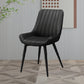 Upholstered Leather Dining Armchairs Solid Back Arm Chairs with Metal Legs Black 1 Piece Clearhalo ' kitchen&dining_furn' 'Dining Chairs' 'Dining Tables & Seating' 'dining_chair' 'furn' 'furn_dining_chair' 'Furniture' 'furniture_dining_chair' 'Kitchen & Dining Furniture' 'kitchen' 4330722