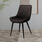 Upholstered Leather Dining Armchairs Solid Back Arm Chairs with Metal Legs Brown 1 Piece Clearhalo ' kitchen&dining_furn' 'Dining Chairs' 'Dining Tables & Seating' 'dining_chair' 'furn' 'furn_dining_chair' 'Furniture' 'furniture_dining_chair' 'Kitchen & Dining Furniture' 'kitchen' 4330742