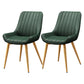 Upholstered Leather Dining Armchairs Solid Back Arm Chairs with Metal Legs Army Green 2 Piece Set Clearhalo ' kitchen&dining_furn' 'Dining Chairs' 'Dining Tables & Seating' 'dining_chair' 'furn' 'furn_dining_chair' 'Furniture' 'furniture_dining_chair' 'Kitchen & Dining Furniture' 'kitchen' 4330752
