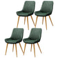 Upholstered Leather Dining Armchairs Solid Back Arm Chairs with Metal Legs Army Green 4 Piece Set Clearhalo ' kitchen&dining_furn' 'Dining Chairs' 'Dining Tables & Seating' 'dining_chair' 'furn' 'furn_dining_chair' 'Furniture' 'furniture_dining_chair' 'Kitchen & Dining Furniture' 'kitchen' 4330753