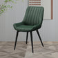 Upholstered Leather Dining Armchairs Solid Back Arm Chairs with Metal Legs Green 1 Piece Clearhalo ' kitchen&dining_furn' 'Dining Chairs' 'Dining Tables & Seating' 'dining_chair' 'furn' 'furn_dining_chair' 'Furniture' 'furniture_dining_chair' 'Kitchen & Dining Furniture' 'kitchen' 4330754