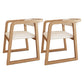 Modern Style Arm Dining Chairs Open Back Upholstered Armchairs with Wood Legs Wood 2 Piece Set Clearhalo ' kitchen&dining_furn' 'Dining Chairs' 'Dining Tables & Seating' 'dining_chair' 'furn' 'furn_dining_chair' 'Furniture' 'furniture_dining_chair' 'Kitchen & Dining Furniture' 'kitchen' 4330765