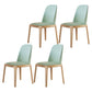 Modern Wood Dining Room Chair Upholstered Armless Dining Chairs for Home Use Light Green 4 Piece Set Clearhalo ' kitchen&dining_furn' 'Dining Chairs' 'Dining Tables & Seating' 'dining_chair' 'furn' 'furn_dining_chair' 'Furniture' 'furniture_dining_chair' 'Kitchen & Dining Furniture' 'kitchen' 4330799