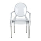 Nordic Style Plastic Dining Room Chair Stacking Dining Arm Chair for Restaurant Use Black Clear 1 Piece Clearhalo ' kitchen&dining_furn' 'Dining Chairs' 'Dining Tables & Seating' 'dining_chair' 'furn' 'furn_dining_chair' 'Furniture' 'furniture_dining_chair' 'Kitchen & Dining Furniture' 'kitchen' 4330802