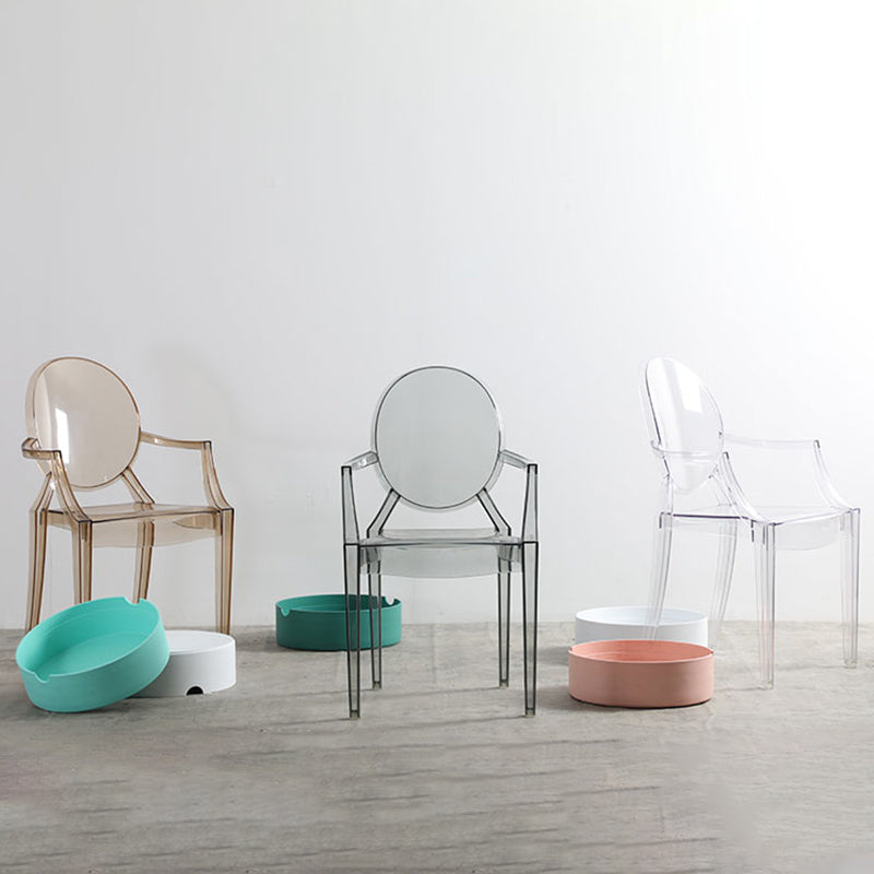 Nordic Style Plastic Dining Room Chair Stacking Dining Arm Chair for Restaurant Use Clearhalo ' kitchen&dining_furn' 'Dining Chairs' 'Dining Tables & Seating' 'dining_chair' 'furn' 'furn_dining_chair' 'Furniture' 'furniture_dining_chair' 'Kitchen & Dining Furniture' 'kitchen' 4330804