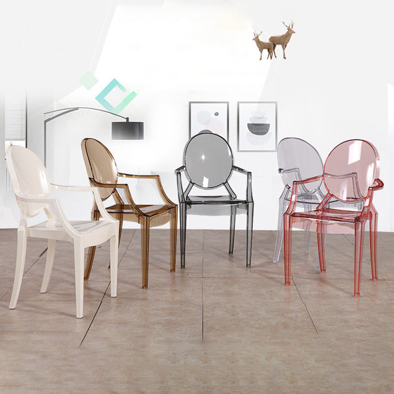 Nordic Style Plastic Dining Room Chair Stacking Dining Arm Chair for Restaurant Use Clearhalo ' kitchen&dining_furn' 'Dining Chairs' 'Dining Tables & Seating' 'dining_chair' 'furn' 'furn_dining_chair' 'Furniture' 'furniture_dining_chair' 'Kitchen & Dining Furniture' 'kitchen' 4330806