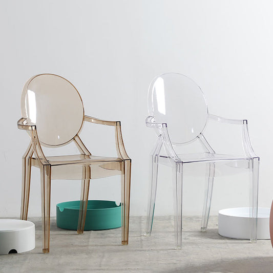 Nordic Style Plastic Dining Room Chair Stacking Dining Arm Chair for Restaurant Use Clearhalo ' kitchen&dining_furn' 'Dining Chairs' 'Dining Tables & Seating' 'dining_chair' 'furn' 'furn_dining_chair' 'Furniture' 'furniture_dining_chair' 'Kitchen & Dining Furniture' 'kitchen' 4330818