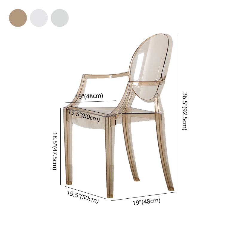 Nordic Style Plastic Dining Room Chair Stacking Dining Arm Chair for Restaurant Use Clearhalo ' kitchen&dining_furn' 'Dining Chairs' 'Dining Tables & Seating' 'dining_chair' 'furn' 'furn_dining_chair' 'Furniture' 'furniture_dining_chair' 'Kitchen & Dining Furniture' 'kitchen' 4330820