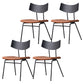 Contemporary Style Dining Chairs Armless Kitchen Side Chair with Metal Legs Black-Brown 4 Piece Set Clearhalo ' kitchen&dining_furn' 'Dining Chairs' 'Dining Tables & Seating' 'dining_chair' 'furn' 'furn_dining_chair' 'Furniture' 'furniture_dining_chair' 'Kitchen & Dining Furniture' 'kitchen' 4330831