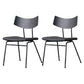 Contemporary Style Dining Chairs Armless Kitchen Side Chair with Metal Legs Black 2 Piece Set Clearhalo ' kitchen&dining_furn' 'Dining Chairs' 'Dining Tables & Seating' 'dining_chair' 'furn' 'furn_dining_chair' 'Furniture' 'furniture_dining_chair' 'Kitchen & Dining Furniture' 'kitchen' 4330836