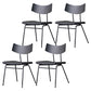Contemporary Style Dining Chairs Armless Kitchen Side Chair with Metal Legs Black 4 Piece Set Clearhalo ' kitchen&dining_furn' 'Dining Chairs' 'Dining Tables & Seating' 'dining_chair' 'furn' 'furn_dining_chair' 'Furniture' 'furniture_dining_chair' 'Kitchen & Dining Furniture' 'kitchen' 4330837
