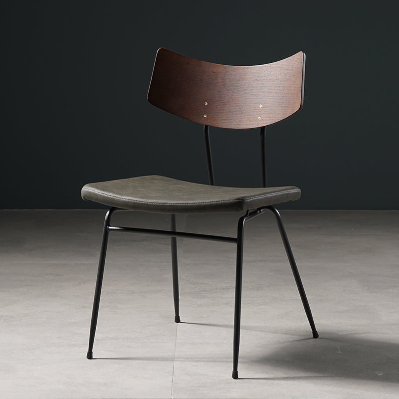 Contemporary Style Dining Chairs Armless Kitchen Side Chair with Metal Legs Black Green 1 Piece Clearhalo ' kitchen&dining_furn' 'Dining Chairs' 'Dining Tables & Seating' 'dining_chair' 'furn' 'furn_dining_chair' 'Furniture' 'furniture_dining_chair' 'Kitchen & Dining Furniture' 'kitchen' 4330840