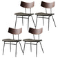 Contemporary Style Dining Chairs Armless Kitchen Side Chair with Metal Legs Black Green 4 Piece Set Clearhalo ' kitchen&dining_furn' 'Dining Chairs' 'Dining Tables & Seating' 'dining_chair' 'furn' 'furn_dining_chair' 'Furniture' 'furniture_dining_chair' 'Kitchen & Dining Furniture' 'kitchen' 4330843