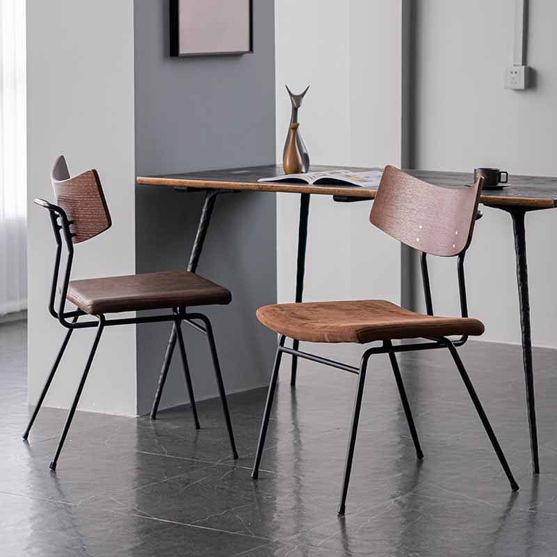 Contemporary Style Dining Chairs Armless Kitchen Side Chair with Metal Legs Clearhalo ' kitchen&dining_furn' 'Dining Chairs' 'Dining Tables & Seating' 'dining_chair' 'furn' 'furn_dining_chair' 'Furniture' 'furniture_dining_chair' 'Kitchen & Dining Furniture' 'kitchen' 4330844