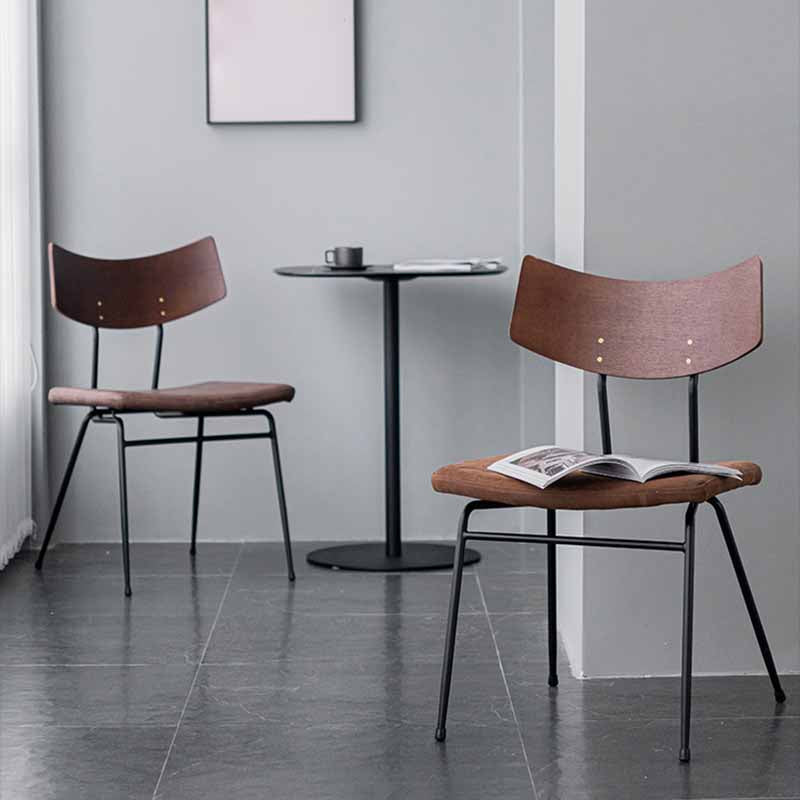 Contemporary Style Dining Chairs Armless Kitchen Side Chair with Metal Legs Clearhalo ' kitchen&dining_furn' 'Dining Chairs' 'Dining Tables & Seating' 'dining_chair' 'furn' 'furn_dining_chair' 'Furniture' 'furniture_dining_chair' 'Kitchen & Dining Furniture' 'kitchen' 4330846