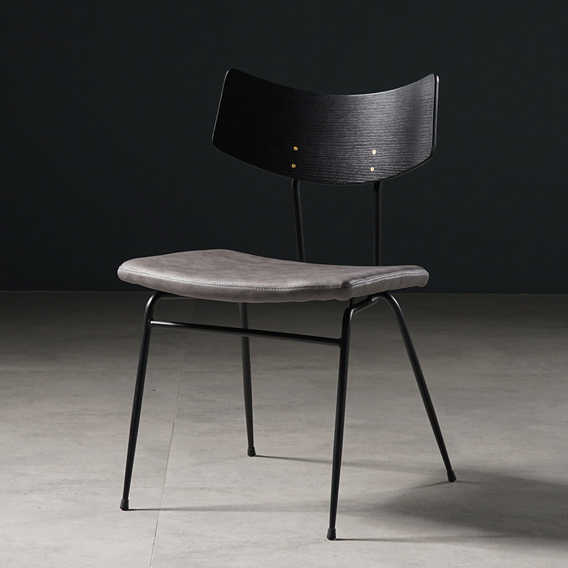 Contemporary Style Dining Chairs Armless Kitchen Side Chair with Metal Legs Dark Coffee 1 Piece Clearhalo ' kitchen&dining_furn' 'Dining Chairs' 'Dining Tables & Seating' 'dining_chair' 'furn' 'furn_dining_chair' 'Furniture' 'furniture_dining_chair' 'Kitchen & Dining Furniture' 'kitchen' 4330849