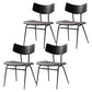 Contemporary Style Dining Chairs Armless Kitchen Side Chair with Metal Legs Dark Coffee 4 Piece Set Clearhalo ' kitchen&dining_furn' 'Dining Chairs' 'Dining Tables & Seating' 'dining_chair' 'furn' 'furn_dining_chair' 'Furniture' 'furniture_dining_chair' 'Kitchen & Dining Furniture' 'kitchen' 4330851