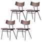 Contemporary Style Dining Chairs Armless Kitchen Side Chair with Metal Legs Dark Brown 4 Piece Set Clearhalo ' kitchen&dining_furn' 'Dining Chairs' 'Dining Tables & Seating' 'dining_chair' 'furn' 'furn_dining_chair' 'Furniture' 'furniture_dining_chair' 'Kitchen & Dining Furniture' 'kitchen' 4330857