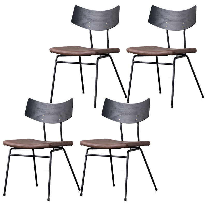 Contemporary Style Dining Chairs Armless Kitchen Side Chair with Metal Legs Green 4 Piece Set Clearhalo ' kitchen&dining_furn' 'Dining Chairs' 'Dining Tables & Seating' 'dining_chair' 'furn' 'furn_dining_chair' 'Furniture' 'furniture_dining_chair' 'Kitchen & Dining Furniture' 'kitchen' 4330860