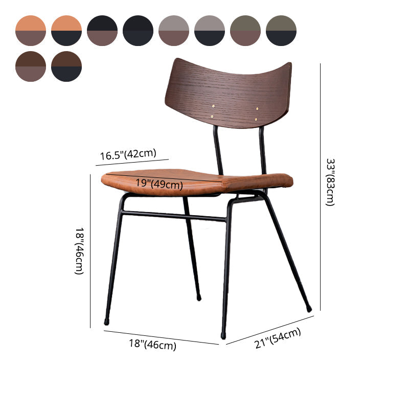 Contemporary Style Dining Chairs Armless Kitchen Side Chair with Metal Legs Clearhalo ' kitchen&dining_furn' 'Dining Chairs' 'Dining Tables & Seating' 'dining_chair' 'furn' 'furn_dining_chair' 'Furniture' 'furniture_dining_chair' 'Kitchen & Dining Furniture' 'kitchen' 4330864