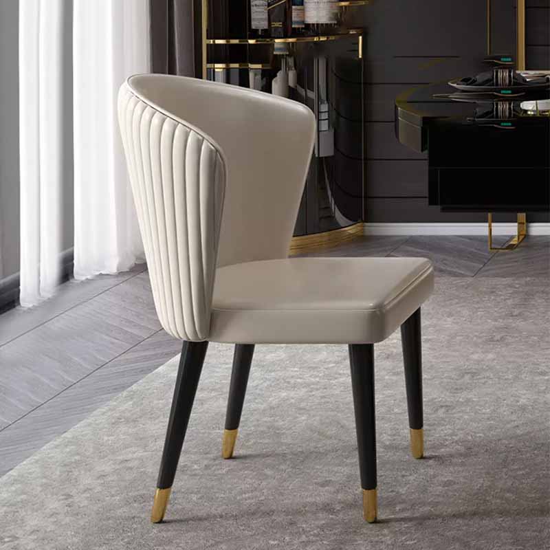 Indoor Scandinavian Side Chair Wood Upholstered Wingback Dining Room Chair Clearhalo ' kitchen&dining_furn' 'Dining Chairs' 'Dining Tables & Seating' 'dining_chair' 'furn' 'furn_dining_chair' 'Furniture' 'furniture_dining_chair' 'Kitchen & Dining Furniture' 'kitchen' 4330868