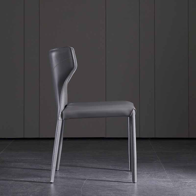 Modern Style Home Side Chair Wingback Leather Upholstered Dining Room Chair Clearhalo ' kitchen&dining_furn' 'Dining Chairs' 'Dining Tables & Seating' 'dining_chair' 'furn' 'furn_dining_chair' 'Furniture' 'furniture_dining_chair' 'Kitchen & Dining Furniture' 'kitchen' 4330887