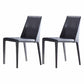 Designer Style Restaurant Solid Back Side Chair Saddle Leather Dining Chair Grey 2 Piece Set Clearhalo ' kitchen&dining_furn' 'Dining Chairs' 'Dining Tables & Seating' 'dining_chair' 'furn' 'furn_dining_chair' 'Furniture' 'furniture_dining_chair' 'Kitchen & Dining Furniture' 'kitchen' 4330898